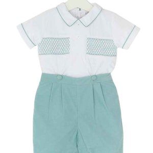 NWT - 24M - Carriage Boutique Bobbie Green Boy Set